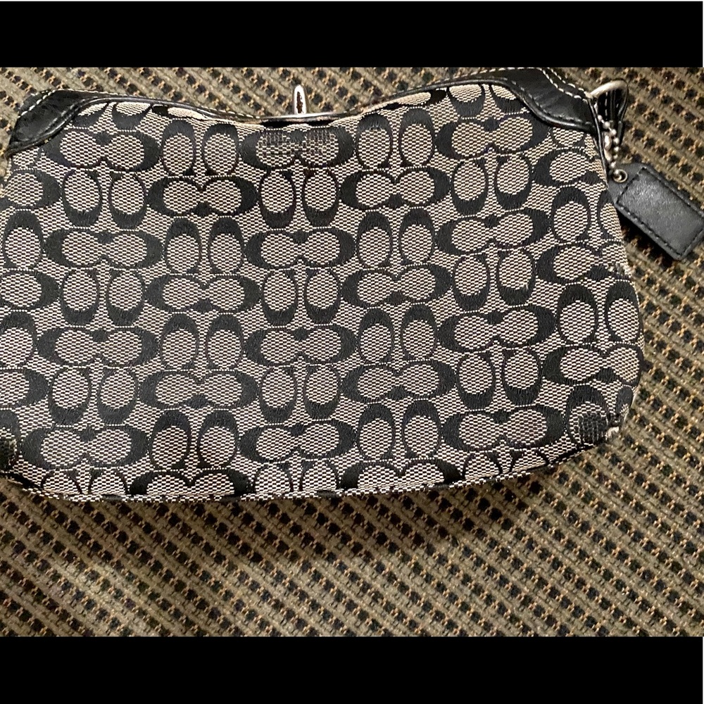 Coach Black Small Signature Wristlet